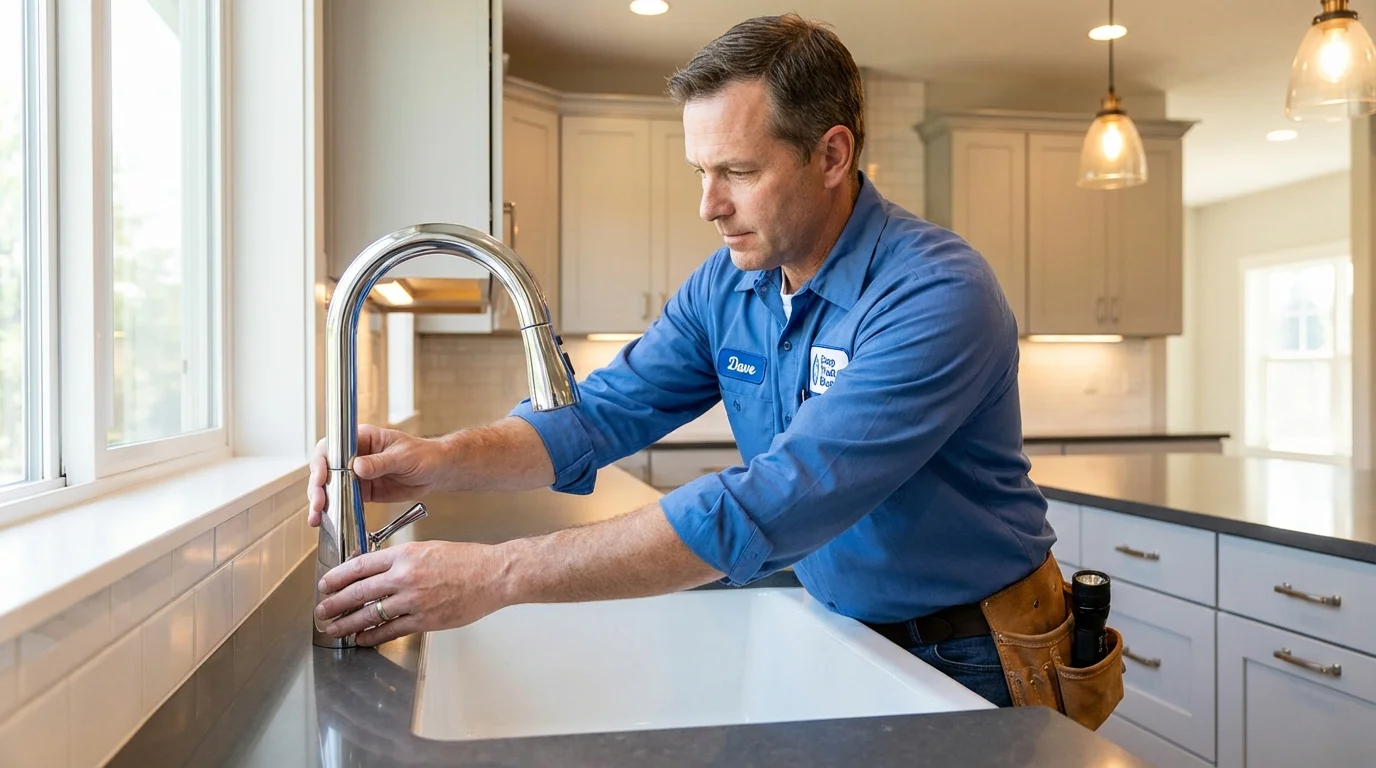 Kitchen faucet installation by Johns Plumbing LLC in Creola